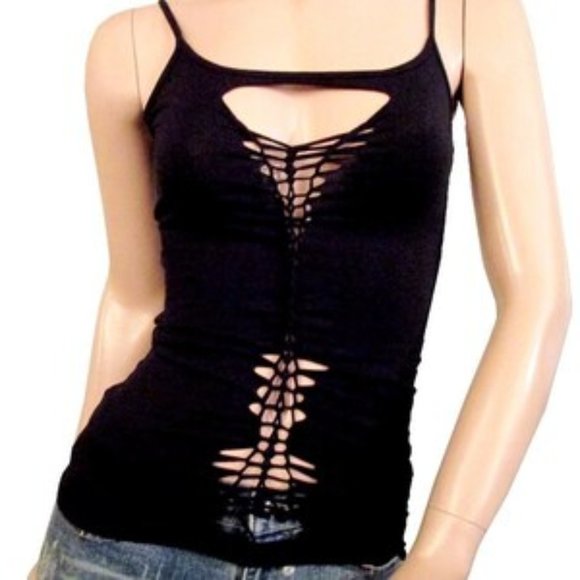 NWT Rebeltude Slashed Tank - Picture 1 of 1